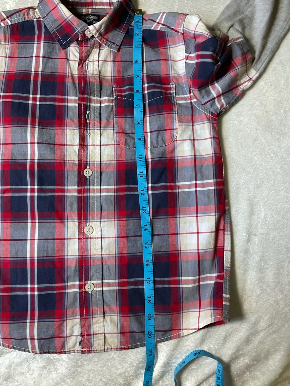 OshKosh Bgosh plaid button
